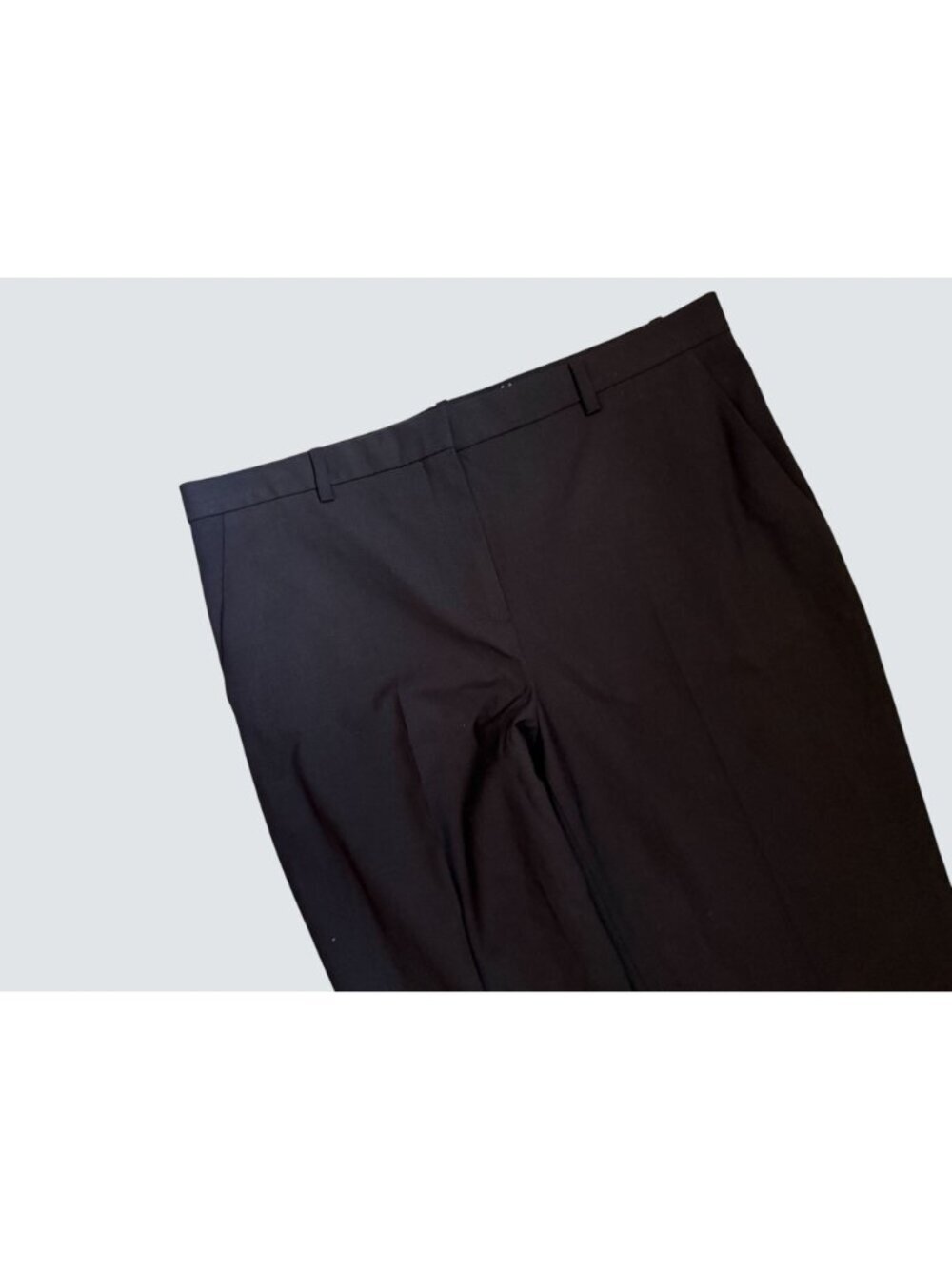 Theory Treeca Black Wool Blend Slim Fit Dress Pants Size 10 Womens Tailored Work - Picture 5 of 12